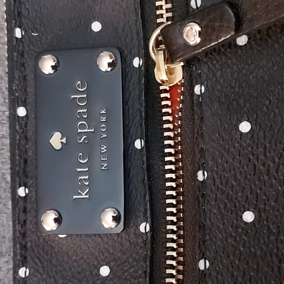 Kate Spade Black and White Polka Dot Wristlet - Picture 3 of 7